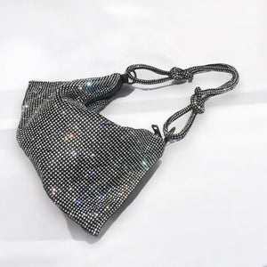 BLACK GLITTER BAG