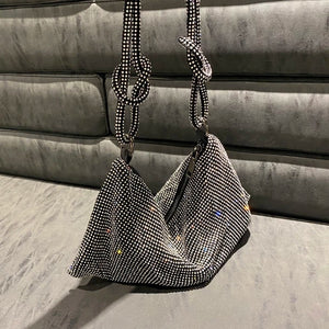 BLACK GLITTER BAG